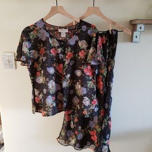 Notations-blouse w/skirt